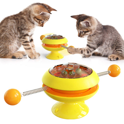 Rotatable Cat Toys Supplies With Catnip Interactive Training Toys For Cats Kitten Cat Accessories Pet Products - Zambeel
