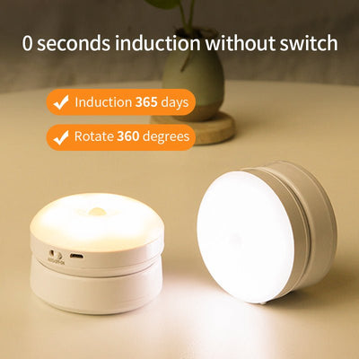 Rotating Human Body Sensor Light Corridor Garage Light Wardrobe Light Motion Sensor Night Light - Zambeel