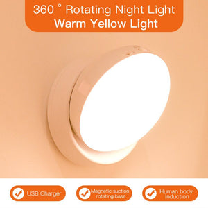 Rotating Human Body Sensor Light Corridor Garage Light Wardrobe Light Motion Sensor Night Light - Zambeel