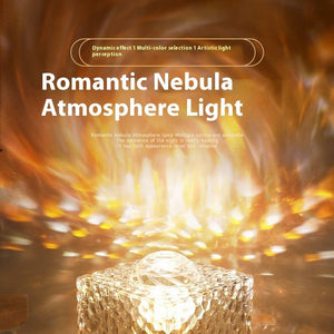 Rotating Water Ripple Small Night Lamp Creative Bedside - use Flame Ambience Light - Zambeel