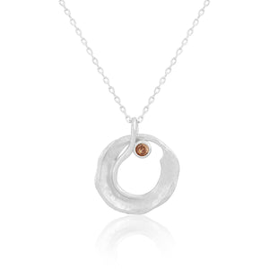 Round Hollow Diamond - studded Necklace Women's Cold Style - Zambeel