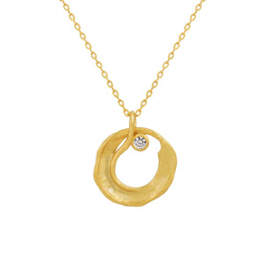Round Hollow Diamond - studded Necklace Women's Cold Style - Zambeel