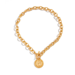 Round Pendant Clavicle Chain Simple Geometry - Zambeel