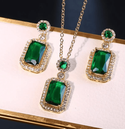 Royal Gemstone Necklace Set - Zambeel