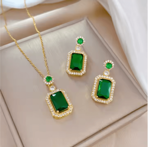 Royal Gemstone Necklace Set - Zambeel