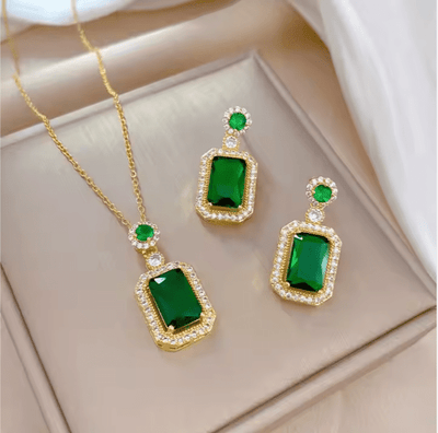 Royal Gemstone Necklace Set - Zambeel