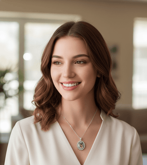 Royal Pearl Custom Photo Necklace - Zambeel