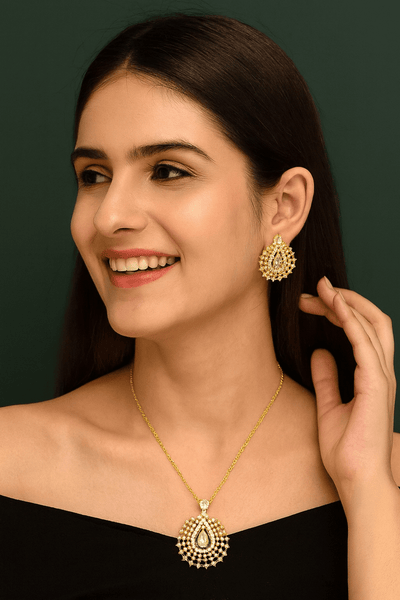 Royal Teardrop Necklace Set - Zambeel