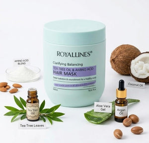 Royallines - Clarifying Balancing Tea Tree Oil & Amino Acid Hair Mask - Zambeel