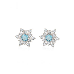 S925 Silver Female Simple Temperamental And Personalized Rhinestone Earrings - Zambeel