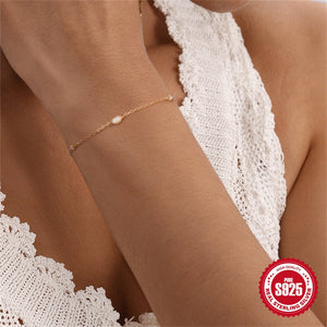 S925 Sterling Silver Bracelet With Marquise - cut Opal Inlays - Zambeel