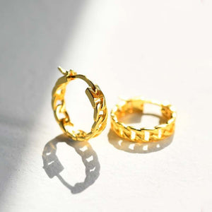 S925 Sterling Silver Chain Ear Ring Women's Hollow Design Earrings - Zambeel