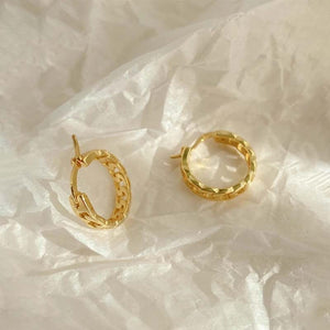 S925 Sterling Silver Chain Ear Ring Women's Hollow Design Earrings - Zambeel