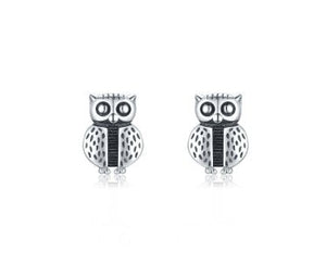 S925 Sterling Silver Creative Design Cute Owl Stud Earrings For Women - Zambeel
