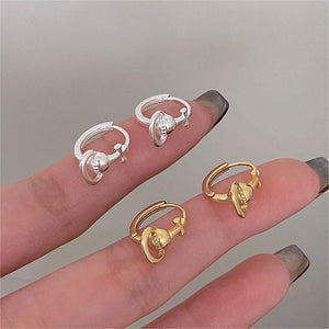 S925 Sterling Silver Planet Saturn Ear Clip Earrings - Zambeel