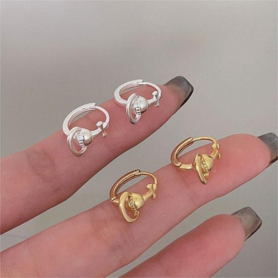 S925 Sterling Silver Planet Saturn Ear Clip Earrings - Zambeel
