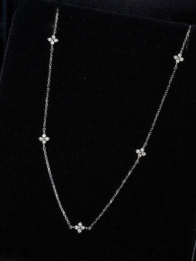 S925 Sterling Silver Plated 18K Gold Light Luxury Star Elegance High - grade Starry Clavicle Chain - Zambeel