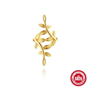 S925 Sterling Silver Smooth Surface Branch Ear Cuff - Zambeel