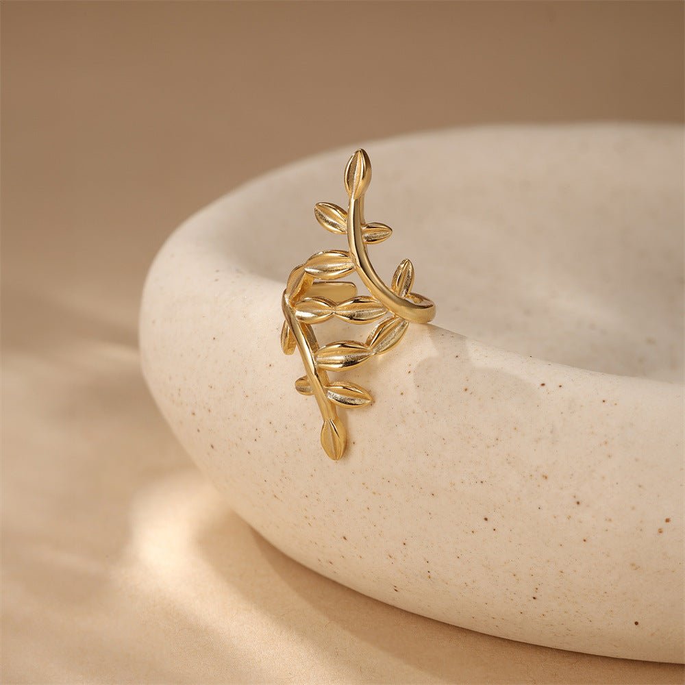 S925 Sterling Silver Smooth Surface Branch Ear Cuff - Zambeel