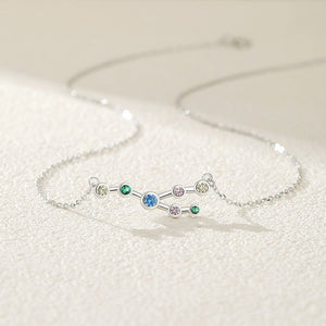 S925 Sterling Silver Twelve Constellation Zircon Necklace For Women - Zambeel