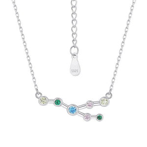 S925 Sterling Silver Twelve Constellation Zircon Necklace For Women - Zambeel