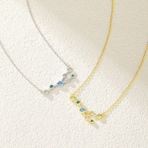 S925 Sterling Silver Twelve Constellation Zircon Necklace For Women - Zambeel