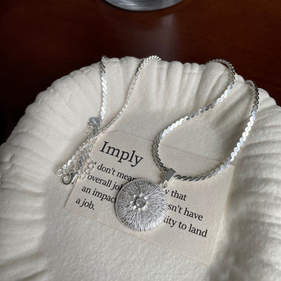 S925 Sterling Silver Zircon Necklace - Zambeel