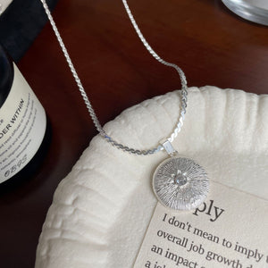 S925 Sterling Silver Zircon Necklace - Zambeel