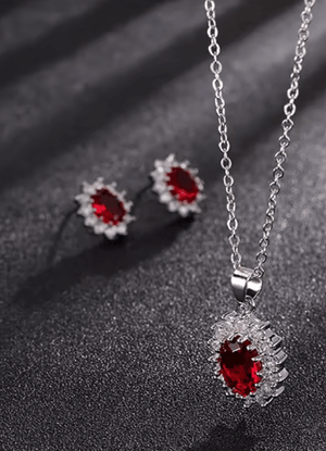 Sapphire Necklace Set - Zambeel