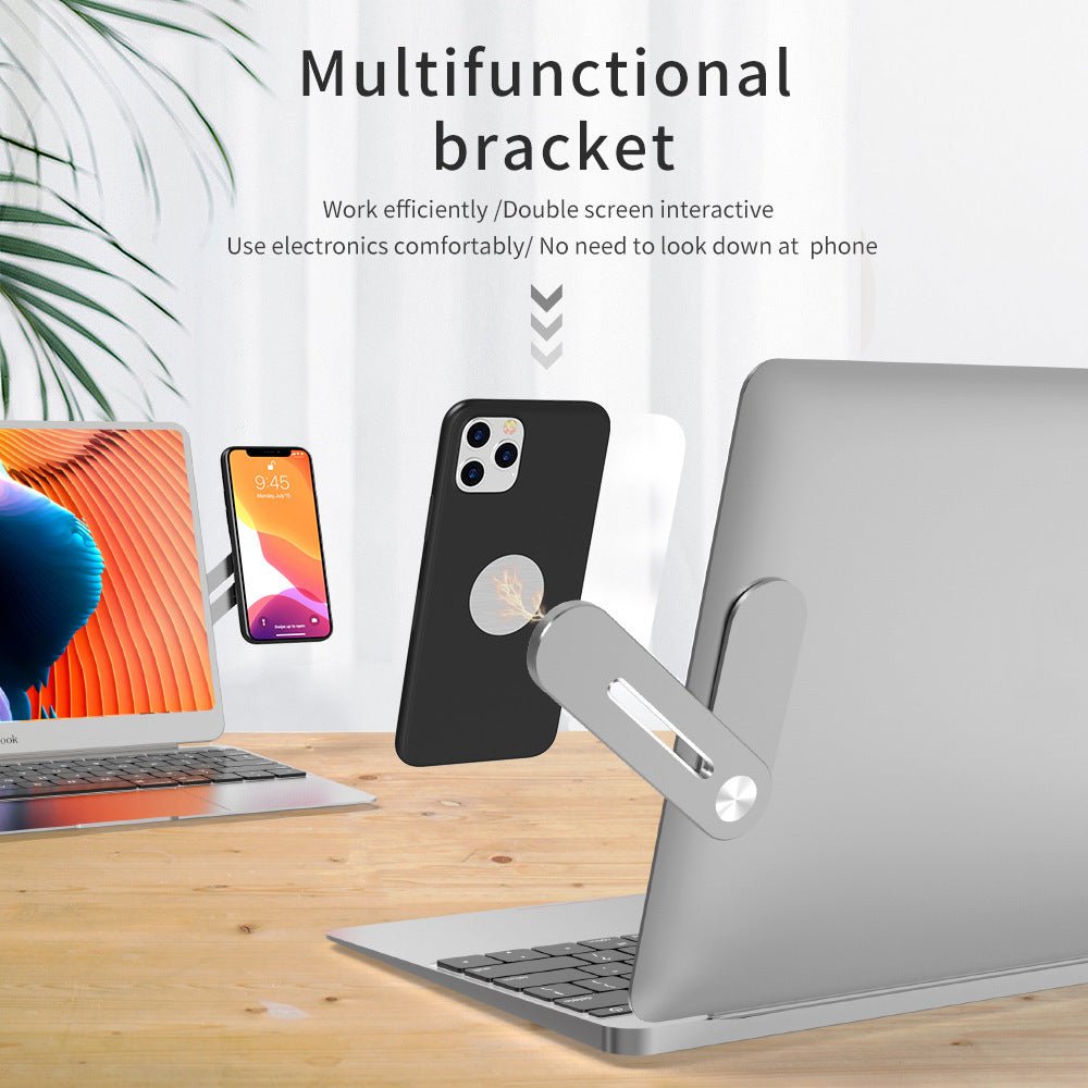 Screen Support Holder Laptop Side Mount Connect Tablet Bracket Multifunctional Bracket Adjustable Cell Phone Holder - Zambeel