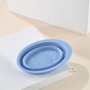 Scrubbing Plate Makeup Brush Cleaning Pad Makeup Brush Cleaning Bowl - Zambeel