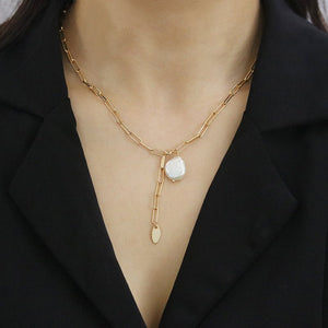 Shaped Pearl Necklace - Zambeel