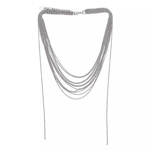 Shimmering Mult Layer Fashion Tassel Necklace - Zambeel