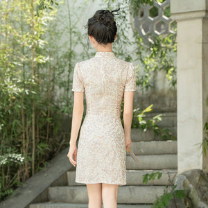 Short Lace Cheongsam, Women's Summer Dress - Zambeel