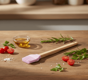 Silicone Oil Brush with Wooden Handle - Zambeel