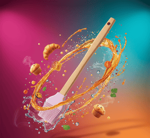 Silicone Oil Brush with Wooden Handle - Zambeel