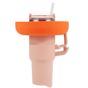 Silicone Snack For Cup 40 Oz Reusable Snack Container 4 Compartment Snack Platters Cup Snack Bowl Cup Holder Food Tray - Zambeel