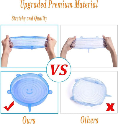 Silicone Stretch Lids With Bowl (Pack of 6) - Zambeel