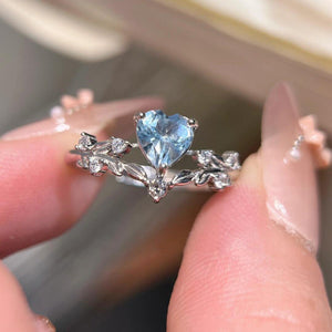 Silver Heart Zircon Open - End Light - Luxury Ring With A High - End Touch - Zambeel