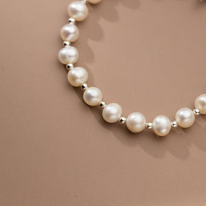 Silver Love Pearl Light Bead Bracelet Heart - shaped - Zambeel