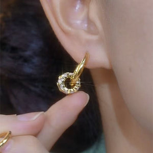 Silver Needle Zircon AB Dual - wear Double - sided Earrings Fashion - Zambeel