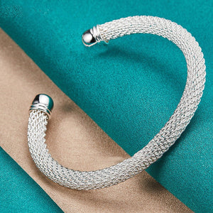 Silver Woven Mesh Bracelet Ornaments - Zambeel