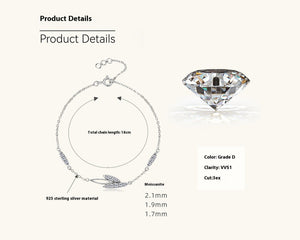 Simple All - match Leaf Diamond Bracelet - Zambeel