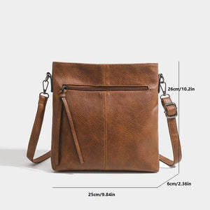 Simple And High - end Textured Artificial Leather Retro Men's And Women's Handbags Fashion - Zambeel