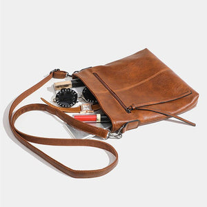 Simple And High - end Textured Artificial Leather Retro Men's And Women's Handbags Fashion - Zambeel