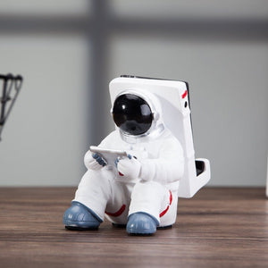 Simple Astronaut Mobile Phone Stand Student Desktop Holder Cute Spaceman Cell Phone Holder Creative Gift Small Desk Decoration - Zambeel