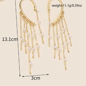 Simple Fashion Pearl Pendant Round Ear Hanging - Zambeel