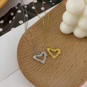 Simple Graceful And Fashionable Necklace Love Texture 925 Sterling Silver - Zambeel