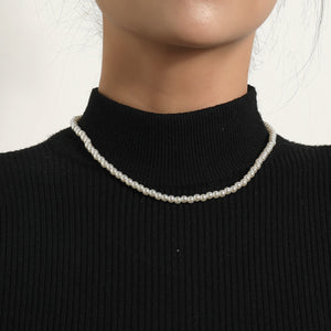 Simple Graceful Bright Pearl Necklace Women - Zambeel