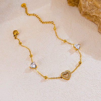 Simple Niche Bracelet Female Titanium Steel Gold Plated - Zambeel